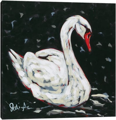White Swan Canvas Art Print