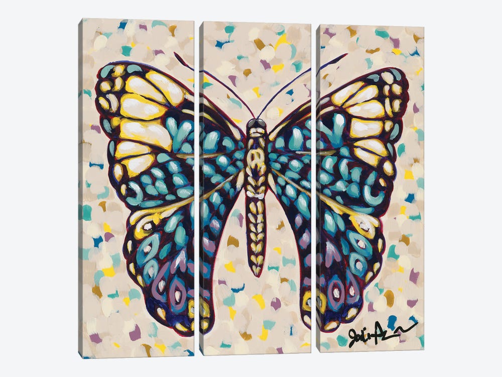 Pop Butterfly II by Jodi Augustine 3-piece Canvas Artwork