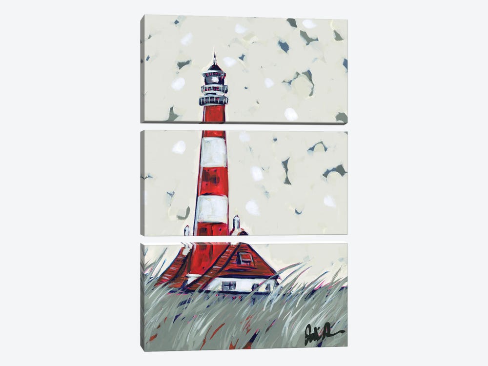Pop Lighthouse II by Jodi Augustine 3-piece Canvas Print