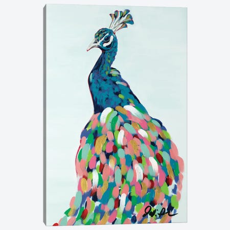 Pop Peacock II Canvas Print #JAU35} by Jodi Augustine Canvas Wall Art
