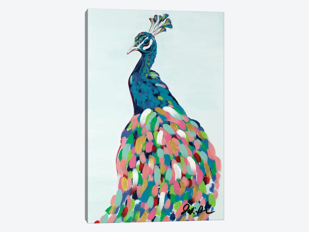 Pop Peacock II by Jodi Augustine 1-piece Canvas Art