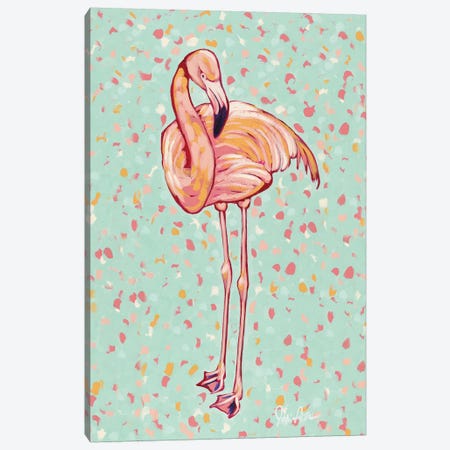 Flamingo Portrait I Canvas Print #JAU3} by Jodi Augustine Canvas Wall Art