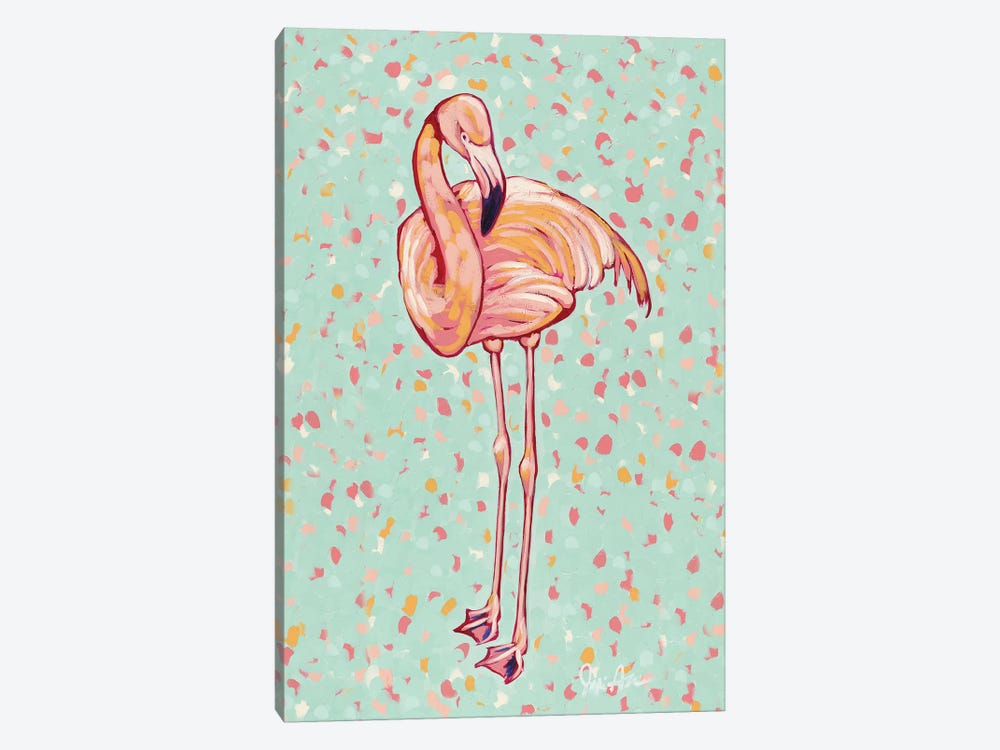 Flamingo Portrait I by Jodi Augustine 1-piece Canvas Art Print