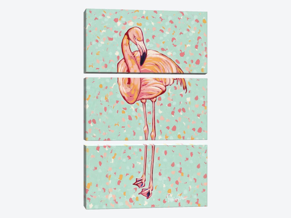 Flamingo Portrait I by Jodi Augustine 3-piece Art Print