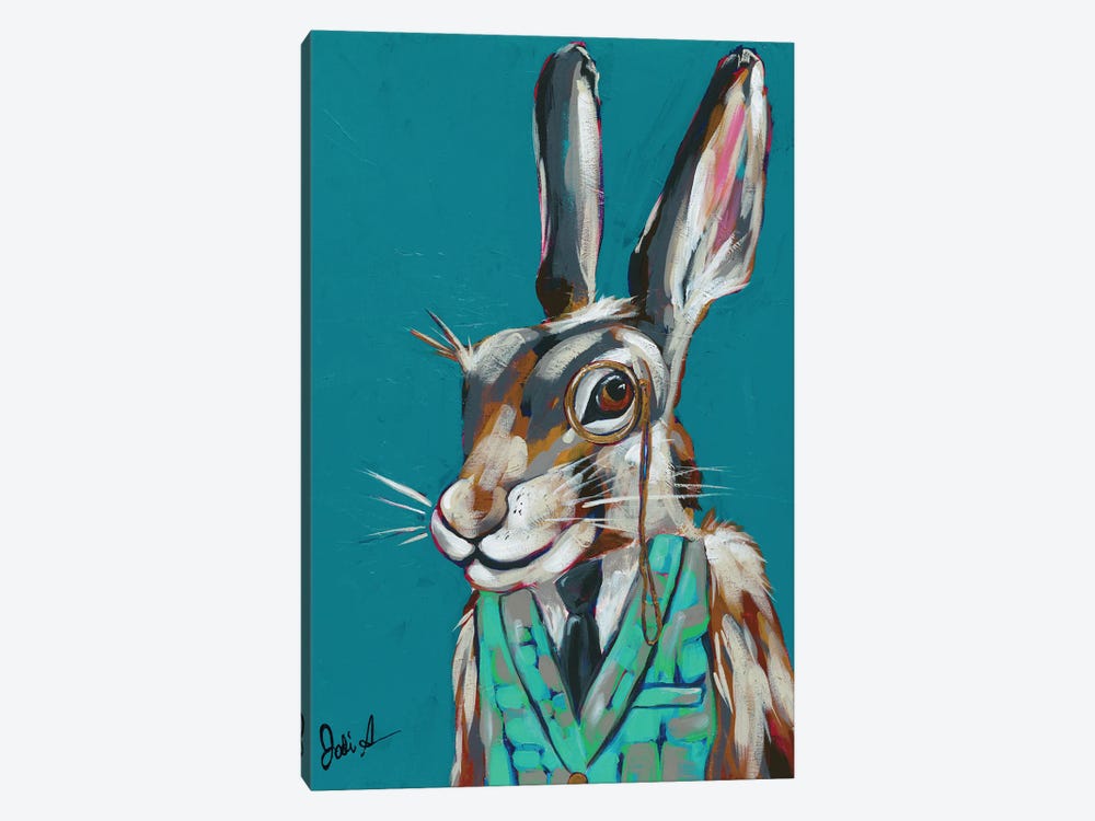 Spy Animals III-Riddler Rabbit by Jodi Augustine 1-piece Canvas Art Print
