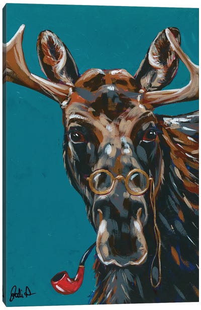 Spy Animals II-Mystery Moose Canvas Art Print