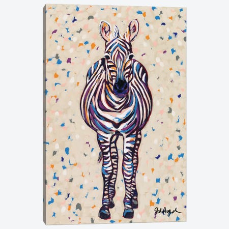 Fruit Stripe Zebra Canvas Print #JAU7} by Jodi Augustine Art Print