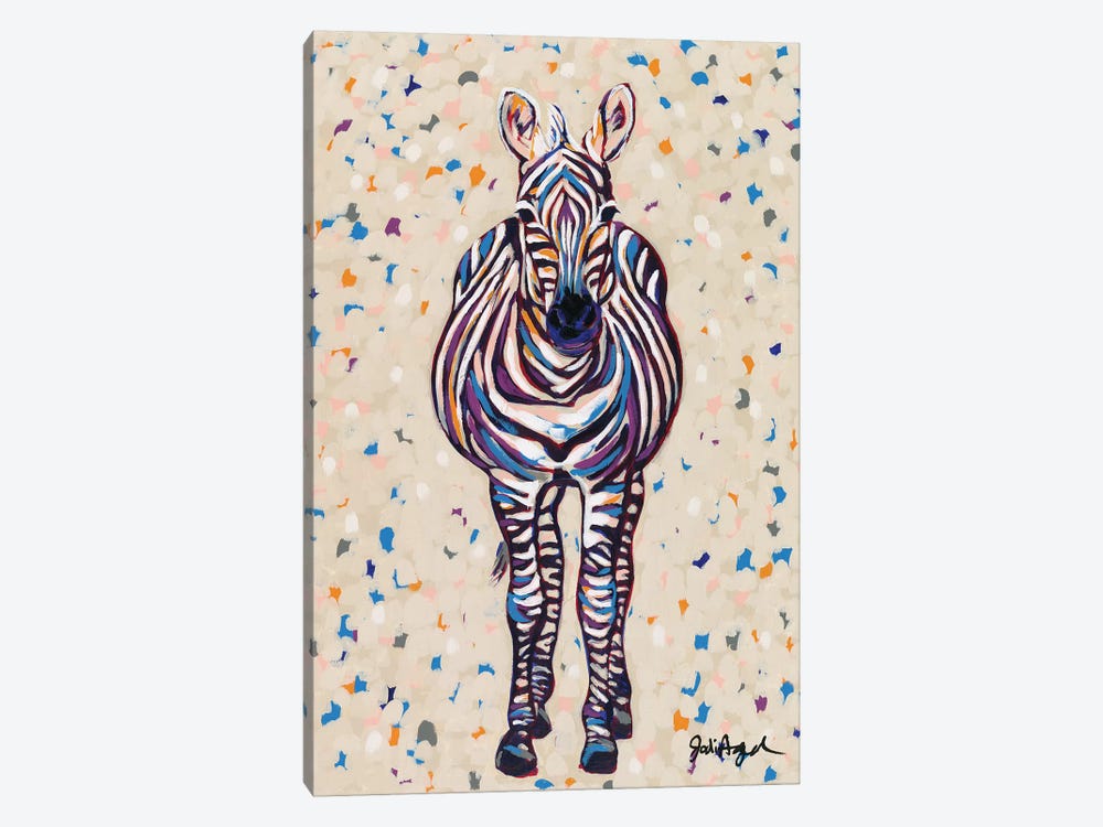 Fruit Stripe Zebra by Jodi Augustine 1-piece Canvas Print