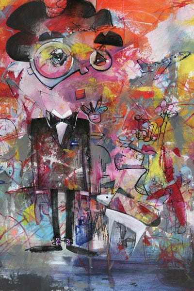 In A Tuxedo, I'm A Star by Jack Avetisyan metal wall art