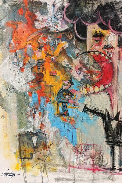 Puppets by Jack Avetisyan metal wall art