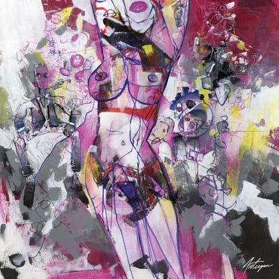 Conversations III by Jack Avetisyan metal wall art