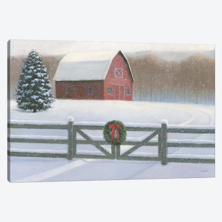 Farmhouse Christmas Canvas Print #JAW10} by James Wiens Canvas Print