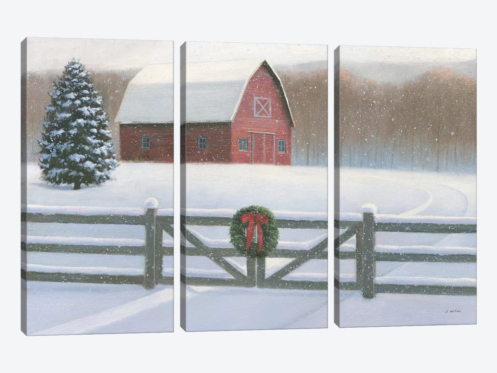 Farmhouse Christmas by James Wiens 3-piece Canvas Wall Art