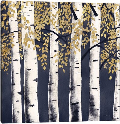 Fresh Forest Indigo II Canvas Art Print - James Wiens