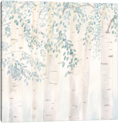 Fresh Forest Crop III Canvas Art Print - Birch Tree Art