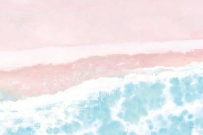 Sky Seaview I No Umbrellas Pink by James Wiens canvas print