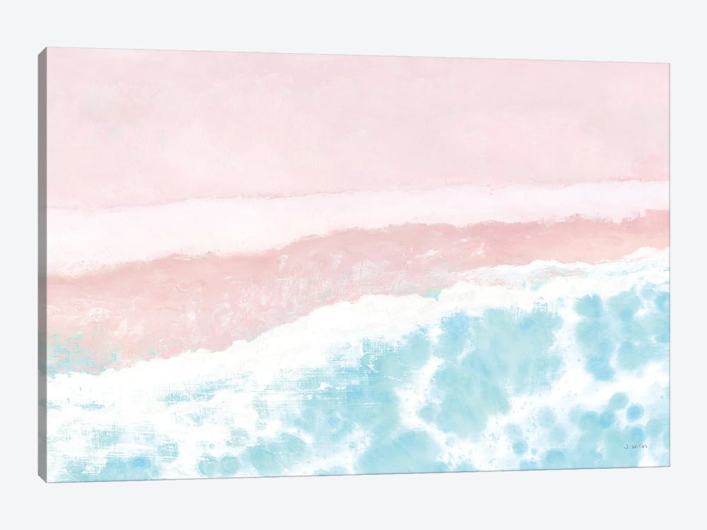 Sky Seaview I No Umbrellas Pink by James Wiens 1-piece Canvas Artwork