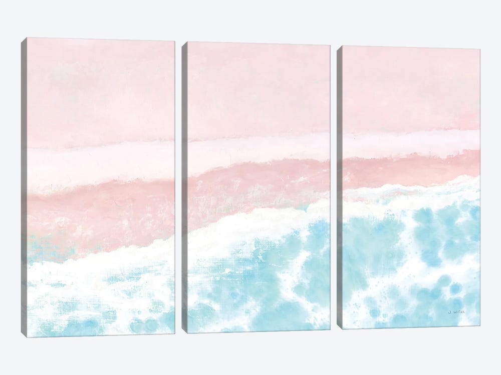 Sky Seaview I No Umbrellas Pink by James Wiens 3-piece Canvas Artwork