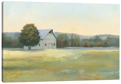 Morning Meadows II Canvas Art Print - Barns