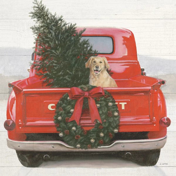 Labrador Retrievers: Christmas in the Heartland IV Crop by James Wiens