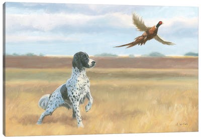 On Point Canvas Art Print - German Shorthaired Pointers
