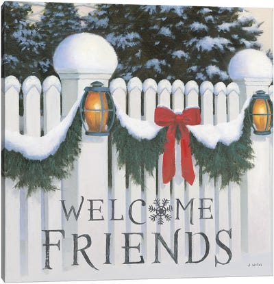 Welcome Friends Canvas Art Print - Traditional Tidings