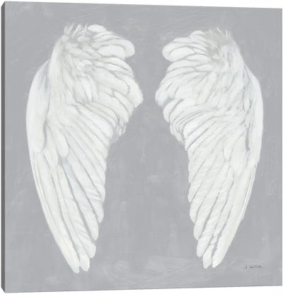 Wings I on Gray Flipped Canvas Art Print - Wings Art
