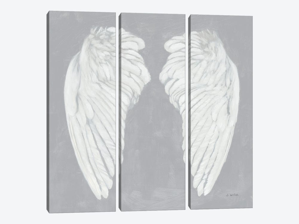 Wings I on Gray Flipped by James Wiens 3-piece Canvas Art