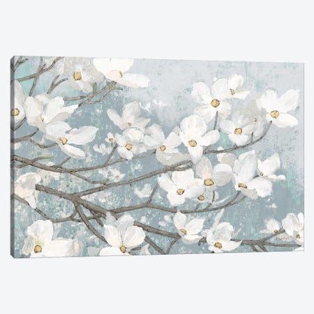 Dogwood Blossoms II In Blue Gray Crop Canvas Print #JAW1} by James Wiens Canvas Artwork