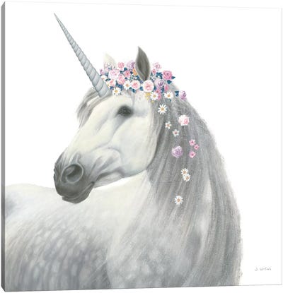 Enchanted Spirit Unicorn II Canvas Art Print - Unicorns