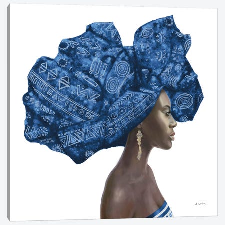 Pure Style II Blue Canvas Print #JAW32} by James Wiens Canvas Print