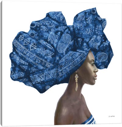 Pure Style II Blue Canvas Art Print - African Culture