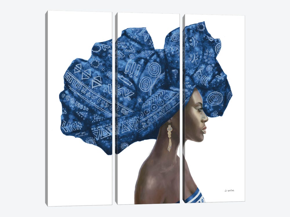 Pure Style II Blue by James Wiens 3-piece Canvas Art