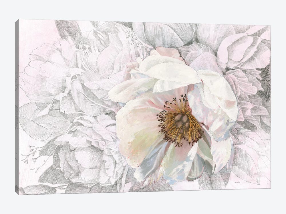 Blooming Sketch 1-piece Canvas Print