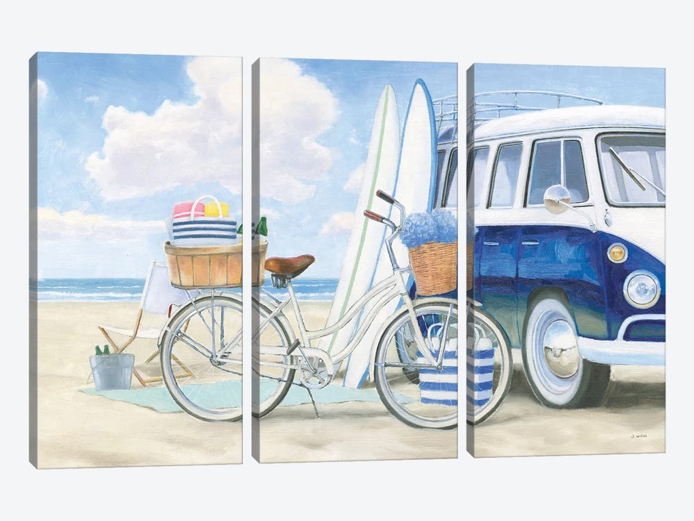 Beach Time I by James Wiens 3-piece Canvas Wall Art