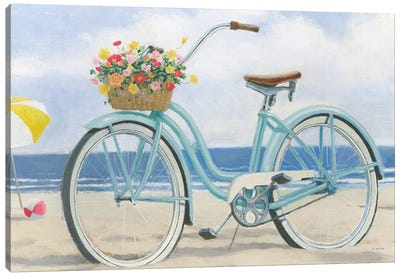 Beach Time III Canvas Art Print - Bicycle Art