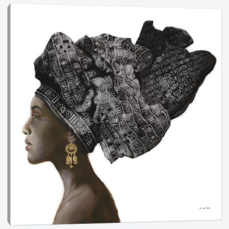 Pure Style Black Canvas Print #JAW57} by James Wiens Canvas Artwork