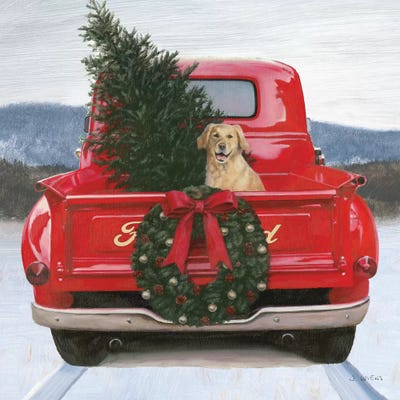 Christmas in the Heartland IV Ford by James Wiens metal wall art