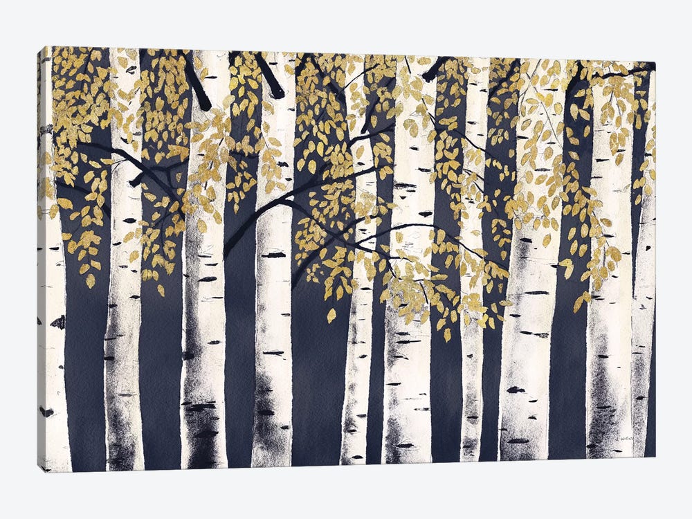 Fresh Forest Indigo Gold by James Wiens 1-piece Canvas Artwork