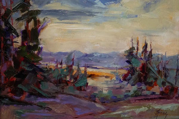 Pine Trees: Uninhabited Valley by Jody Ahrens