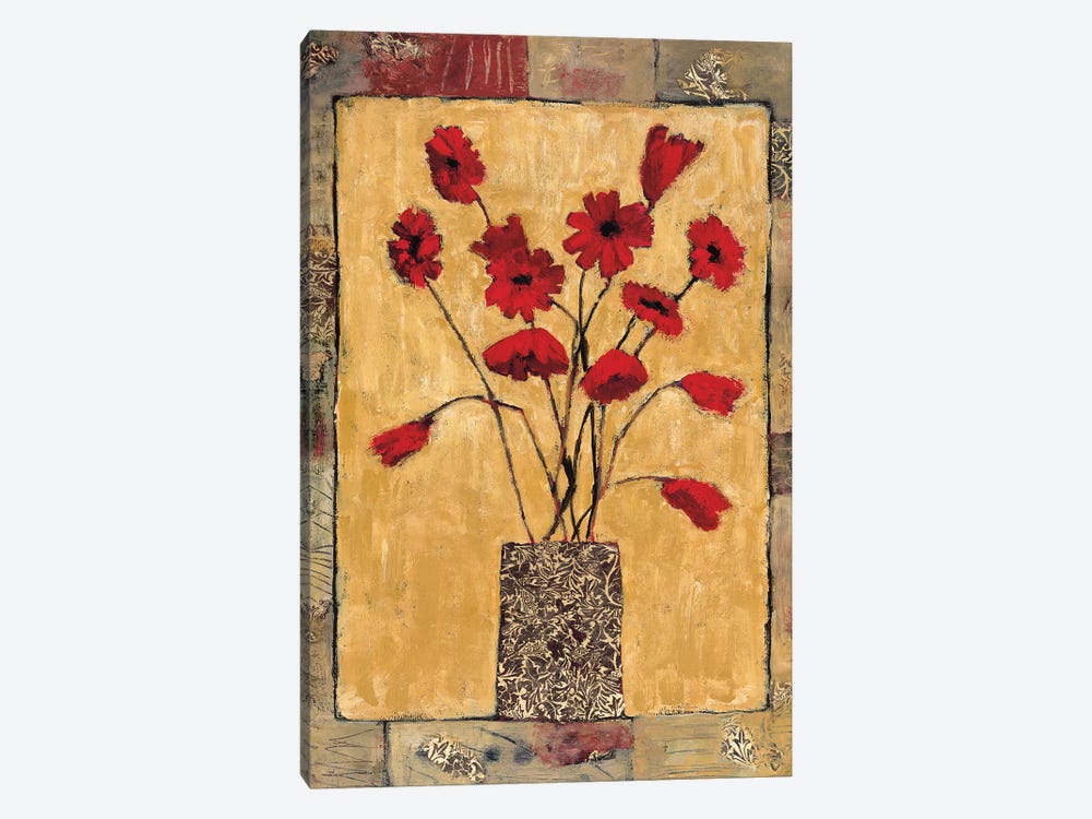 Red Flowers by Judi Bagnato 1-piece Canvas Print
