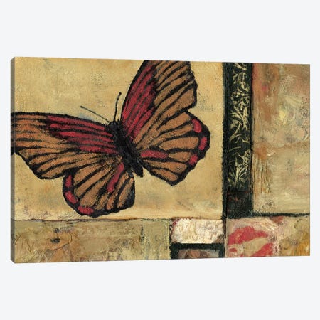 Butterfly In Red Canvas Print #JBA1} by Judi Bagnato Canvas Artwork