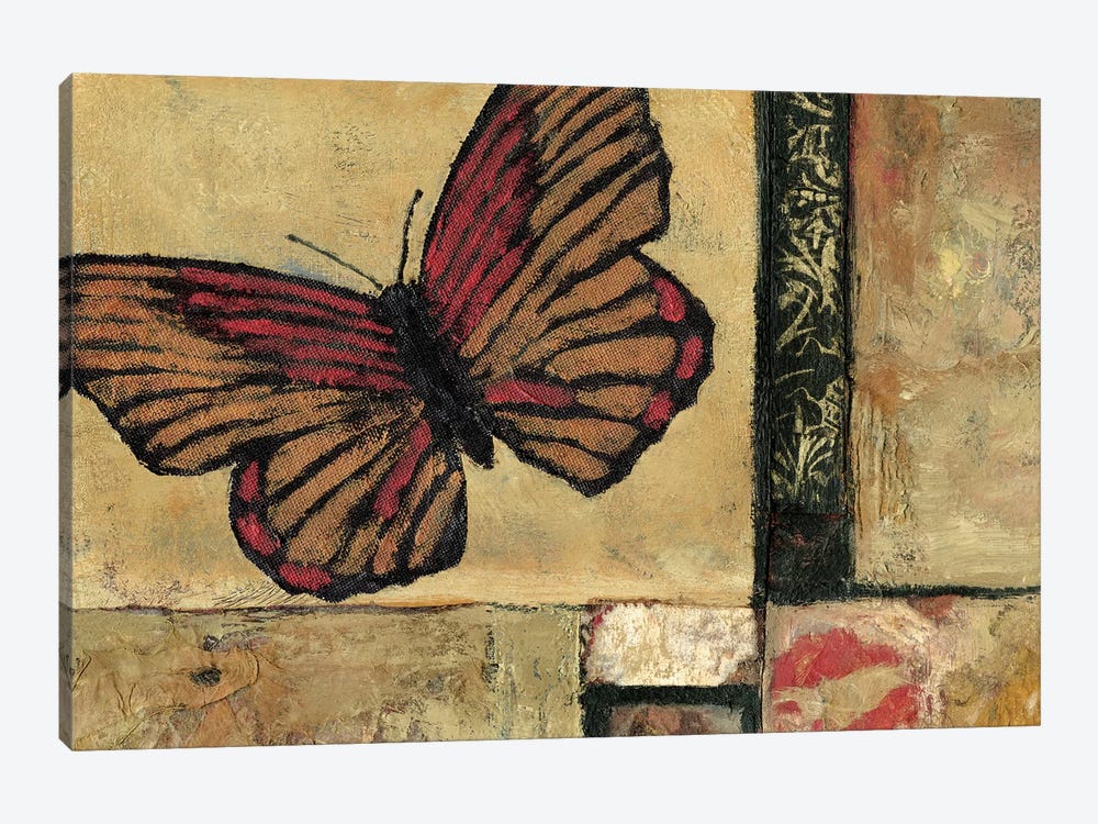 Butterfly In Red by Judi Bagnato 1-piece Canvas Print