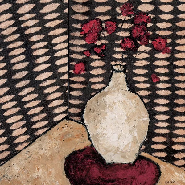 Judi Bagnato: White Vase by Judi Bagnato