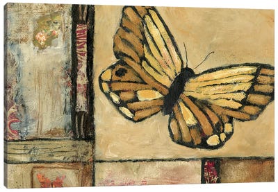 Butterfly In Yellow Canvas Art Print