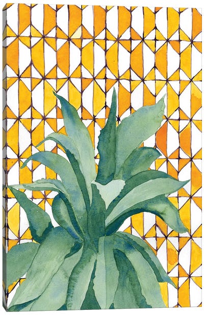 Yellow Tile Agave Canvas Art Print