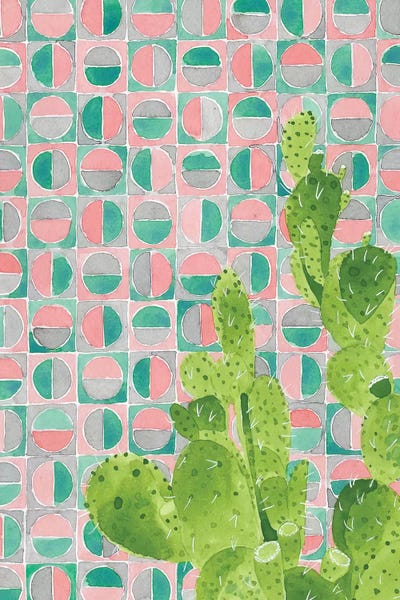 Pink Tile Agave by Jen Bucheli canvas print