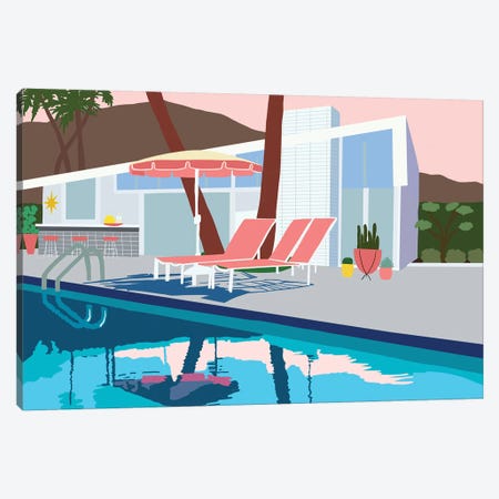 Pool Lounge I Canvas Print #JBC21} by Jen Bucheli Canvas Art