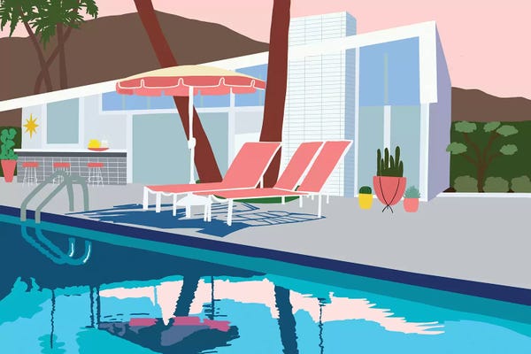 Jen Bucheli: Pool Lounge I by Jen Bucheli