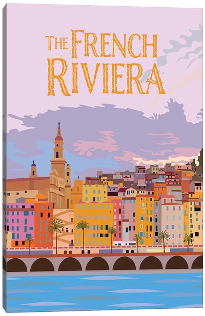 The French Riviera Canvas Art Print - Jen Bucheli